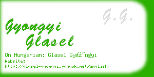 gyongyi glasel business card